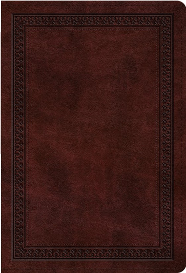 ESV Large Print Compact Bible, Red Letter (TruTone, Mahogany, Border Design) - Imitation Leather With ribbon marker(s)