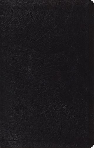 ESV Large Print Thinline Reference Bible (Genuine Leather, Black) - Genuine Leather With ribbon marker(s)