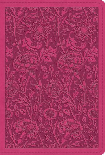 ESV Large Print Compact Bible (TruTone, Berry, Floral Design) - Imitation Leather With ribbon marker(s)