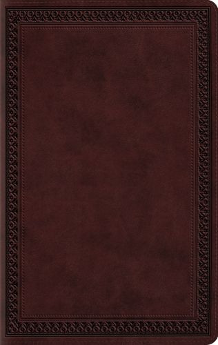 ESV Large Print Value Thinline Bible (TruTone, Mahogany, Border Design) - Imitation Leather