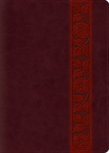 ESV Study Bible, Large Print (TruTone, Mahogany, Trellis Design, Indexed) - Imitation Leather With ribbon marker(s)