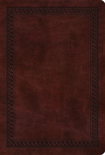 ESV Large Print Compact Bible (TruTone, Mahogany, Border Design) - Imitation Leather With ribbon marker(s)