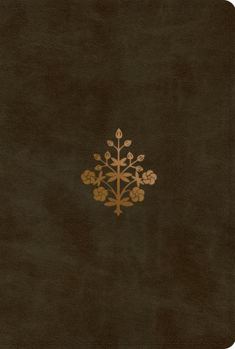 ESV New Testament (TruTone, Olive, Branch Design) - Leather / fine binding