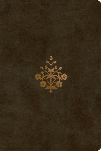 ESV New Testament (TruTone, Olive, Branch Design) - Leather / fine binding