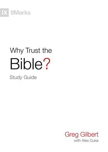 Why Trust the Bible? Study Guide - Softcover