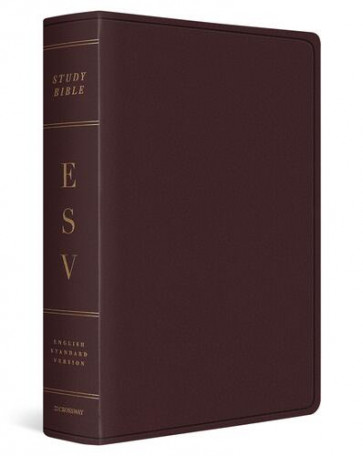 ESV Study Bible, Large Print (Bonded Leather, Burgundy) - Bonded Leather With ribbon marker(s)