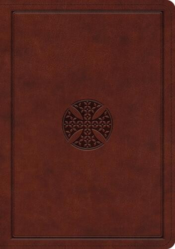ESV Journaling Bible, Interleaved Edition (TruTone, Mahogany, Mosaic Cross Design) - Imitation Leather With ribbon marker(s)