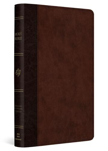 ESV Large Print Thinline Reference Bible (TruTone, Brown/Walnut, Timeless Design) - Leather / fine binding With ribbon marker(s)