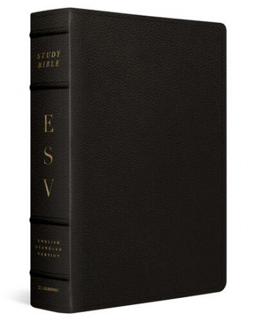 ESV Study Bible, Large Print (Buffalo Leather, Deep Brown) - Genuine Leather With ribbon marker(s)