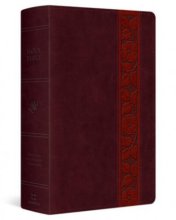 ESV Large Print Personal Size Bible, Red Letter (TruTone, Mahogany, Trellis Design) - Imitation Leather With ribbon marker(s)