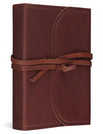 ESV Student Study Bible (Natural Leather, Brown, Flap with Strap) - Genuine Leather With ribbon marker(s)
