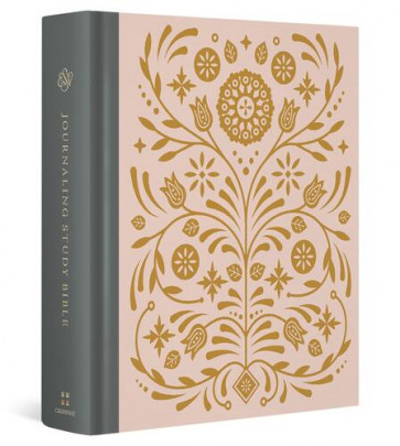 ESV Journaling Study Bible (Cloth over Board, Blush/Ochre, Floral Design) - Hardcover With ribbon marker(s)