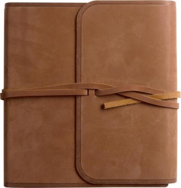 ESV Journaling Study Bible (Natural Leather, Brown, Flap with Strap) - Genuine Leather With ribbon marker(s)