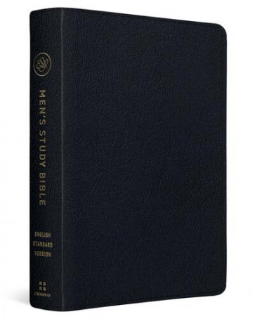 ESV Men's Study Bible (Genuine Leather, Black) - Genuine Leather With ribbon marker(s)