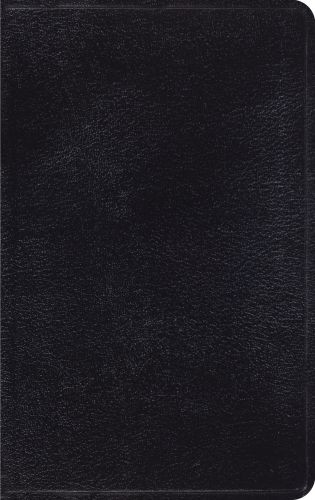 ESV Thinline Bible (Black) - Genuine Leather With ribbon marker(s)