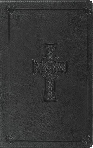 ESV Thinline Bible (TruTone, Charcoal, Celtic Cross Design, Red Letter) - Imitation Leather With ribbon marker(s)