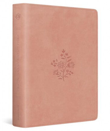 ESV Single Column Journaling Bible (TruTone, Blush Rose, Wildflower Design) - Imitation Leather With ribbon marker(s)