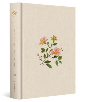 ESV Single Column Journaling Bible (Cloth over Board, Rosehip Design) - Hardcover With ribbon marker(s)