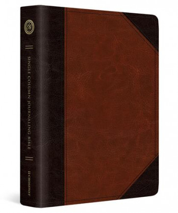ESV Single Column Journaling Bible (TruTone, Brown/Cordovan, Portfolio Design) - Imitation Leather With ribbon marker(s)