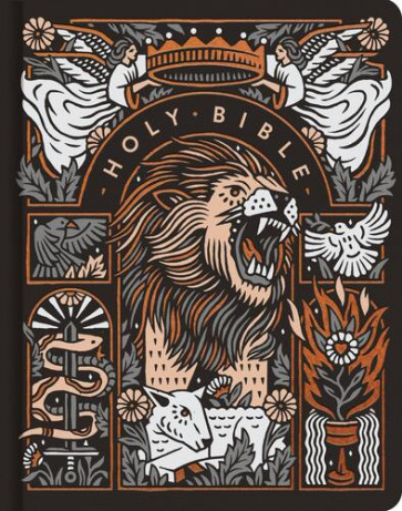 ESV Single Column Journaling Bible, Artist Series, Red Letter (Hardcover, Joshua Noom, The Lion and the Lamb) - Hardcover With ribbon marker(s)