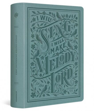 ESV Single Column Journaling Bible, Large Print (TruTone, Paris Sky, Judges 5:3 Design) - Imitation Leather With ribbon marker(s)