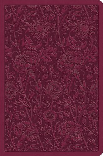ESV Value Compact Bible (TruTone, Raspberry, Floral Design) - Imitation Leather