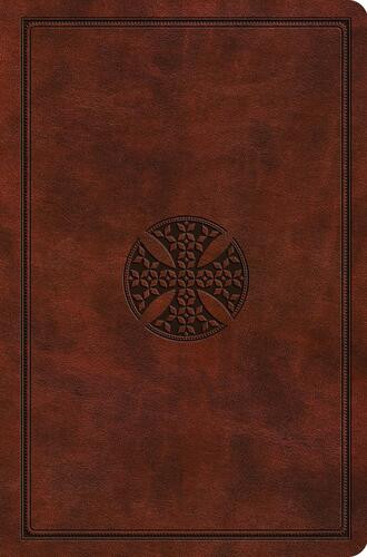 ESV Value Compact Bible (TruTone, Chestnut, Mosaic Cross Design) - Imitation Leather