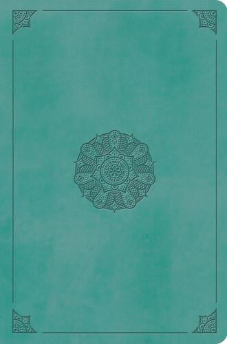 ESV Value Compact Bible, Red Letter (TruTone, Turquoise, Emblem Design) - Imitation Leather