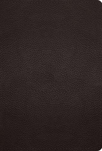 ESV Large Print Compact Bible, Red Letter (Buffalo Leather, Deep Brown) - Genuine Leather With ribbon marker(s)