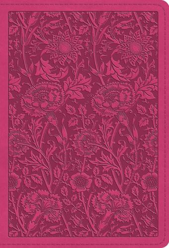ESV Large Print Compact Bible, Red Letter (TruTone, Berry, Floral Design) - Imitation Leather With ribbon marker(s)