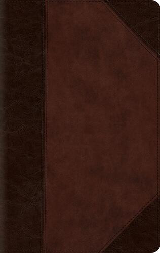 ESV Large Print Compact Bible, Red Letter (TruTone, Brown/Walnut, Portfolio Design) - Imitation Leather Multicolor With ribbon marker(s)