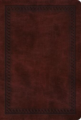 ESV Large Print Compact Bible, Red Letter (TruTone, Mahogany, Border Design) - Imitation Leather With ribbon marker(s)