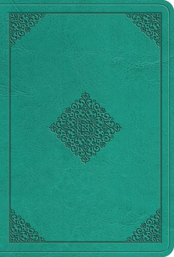ESV Large Print Value Compact Bible (TruTone, Teal, Ornament Design) - Imitation Leather