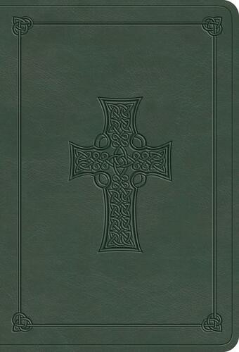 ESV Large Print Value Compact Bible (TruTone, Quiet Forest, Celtic Cross Design) - Imitation Leather