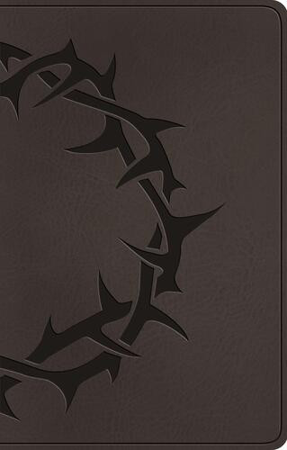 ESV Premium Gift Bible (TruTone, Charcoal, Crown Design) - Imitation Leather