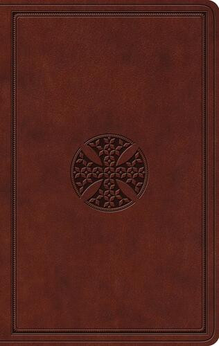 ESV Value Thinline Bible (TruTone, Brown, Mosaic Cross Design) - Imitation Leather