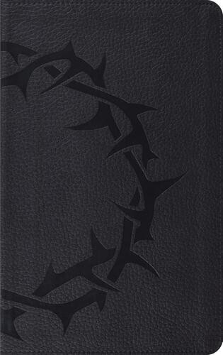 ESV Thinline Bible, Red Letter (TruTone, Charcoal, Crown Design) - Imitation Leather With ribbon marker(s)