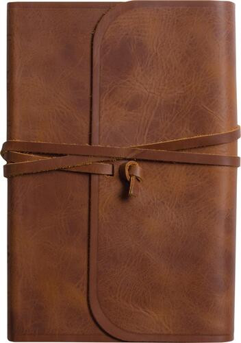 ESV Thinline Bible, Red Letter (Natural Leather, Brown, Flap with Strap) - Genuine Leather With ribbon marker(s)