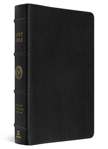 ESV Heirloom Bible, Gloria Dei: Single Column Edition (Goatskin, Black, Full Yapp) - Genuine Leather With ribbon marker(s)