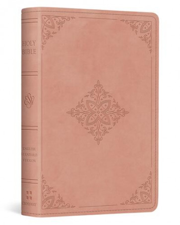 ESV Vest Pocket New Testament with Psalms and Proverbs, Red Letter (TruTone, Blush Rose, Fleur-de-lis Design) - Imitation Leather