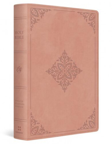 ESV Giant Print Bible, Red Letter (TruTone, Blush Rose, Fleur-de-lis Design) - Imitation Leather Multicolor With ribbon marker(s)