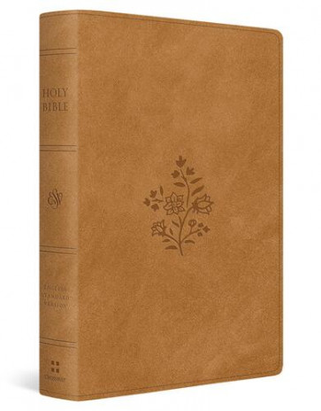 ESV Giant Print Personal Size Bible (TruTone, Nubuck Caramel, Wildflower Design) - Imitation Leather With ribbon marker(s)