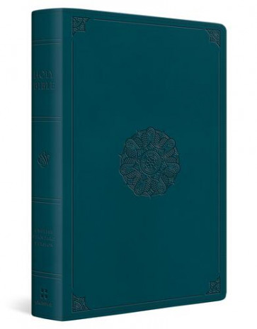 ESV Giant Print Personal Size Bible, Red Letter (TruTone, Deep Teal, Emblem Design) - Imitation Leather With ribbon marker(s)