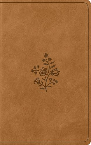 ESV Vest Pocket New Testament with Psalms and Proverbs, Red Letter (TruTone, Nubuck Caramel, Wildflower Design) - Imitation Leather