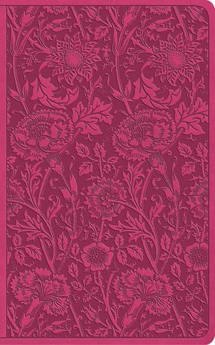 ESV Vest Pocket New Testament with Psalms and Proverbs, Red Letter (TruTone, Berry, Floral Design) - Imitation Leather