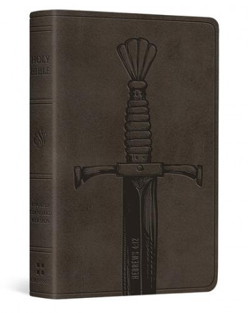 ESV Vest Pocket New Testament with Psalms and Proverbs, Red Letter (TruTone, Silver, Sword Design) - Imitation Leather
