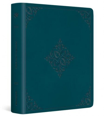 ESV Journaling Bible (TruTone, Deep Teal, Fleur-de-lis Design) - Imitation Leather With ribbon marker(s)