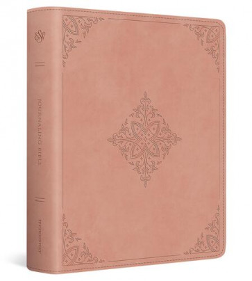 ESV Journaling Bible, Red Letter (TruTone, Blush Rose, Fleur-de-lis Design) - Imitation Leather With ribbon marker(s)