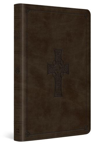 ESV Large Print Value Thinline Bible (TruTone, Olive, Celtic Cross Design) - Imitation Leather