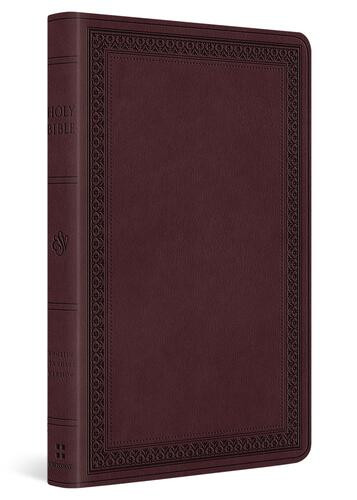 ESV Large Print Value Thinline Bible (TruTone, Mahogany, Border Design) - Imitation Leather